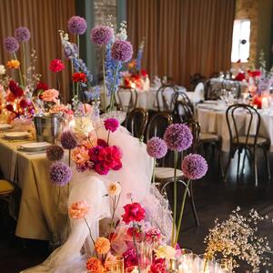 When all your childhood dreams come to life 🌷💭✨ For a couple as bright & personable as Ariella & Dan, you better make sure their bridal table is serving the same. Featuring a selection of unique & wonderful blooms, including these incredible long-stemmed mauve alliums, we dived deep into our wildest dreams to bring this installation to life.

Bride: @ariellarother & @dan.rother
Florals & Styling: @thegroundsfloralsbysilva 
Photographer: @hellosweetheartau
Venue: @thegrounds // @thegroundsevents

#TheGroundsFloralsBySilva