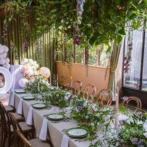 Like stepping in to your very own secret garden 💜 An intimate celebration in The Atrium, we had the honour of helping create this enchanting setting for @cc_acme 's daughter Gaia's first birthday. A nod to the frivolity of childhood, we used delicate, playful greenery and dainty blooms such as scabiosa, jasmine and buddleia to bring a new layer of magic to the space.

Florals: @thegroundsfloralsbysilva
Styling: @theresemoussa
Photographer: @amaraweddings_
Venue: @thegroundsevents